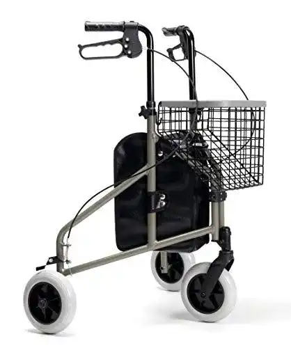 Fabacare Delta 3-Rad Rollator mit Korb und Tablett
