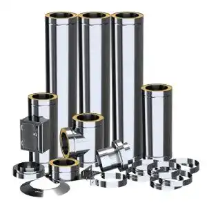 Edelstahlschornstein Kratki doppelwandiger Schornstein Bausatz 180 mm