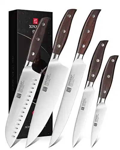 Xinzuo 5-teiliges Küchenmesser-Set aus deutschem 1.4116 Edelstahl