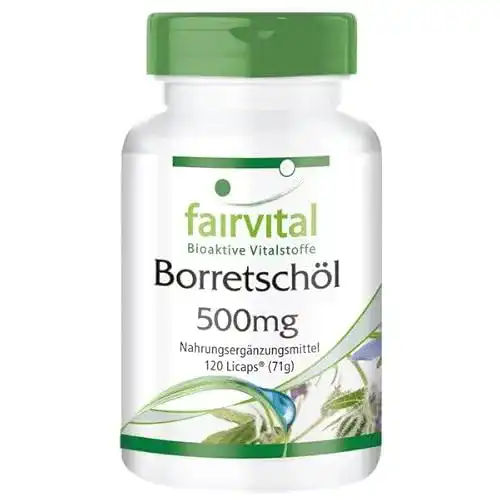 Borretschöl-Kapseln 500mg von Fairvital – 120 Stück