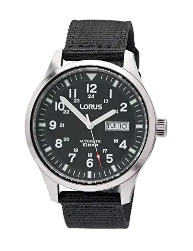 Seiko Lorus Herren Automatikuhr Edelstahl mit Textilband