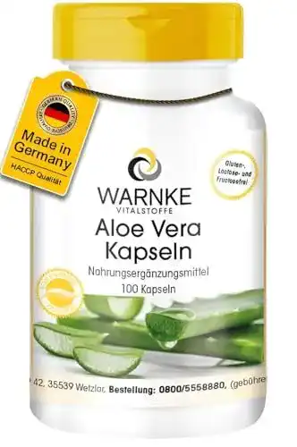 Aloe Vera Kapseln von Warnke Vitalstoffe, 100 hochdosierte Kapseln