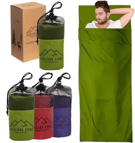 Hüttenschlafsack von Highland Camp in Grün