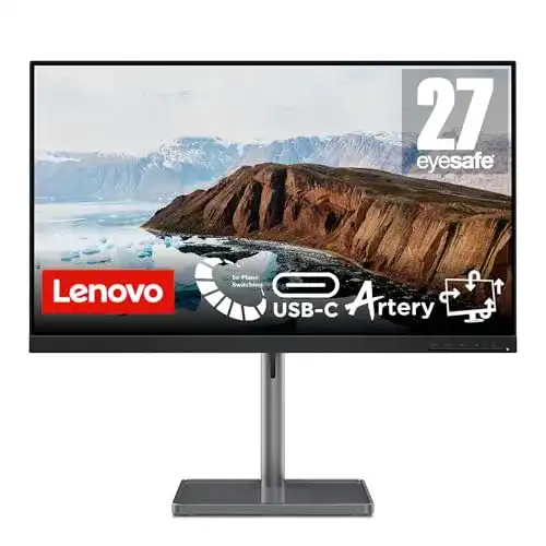Monitor mit Webcam Lenovo L27m-30, 27 Zoll Full HD Monitor