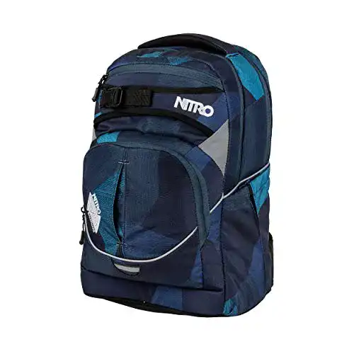 Nitro Rucksack 30 Liter, 44 cm, Blau Schulrucksack für Kinder