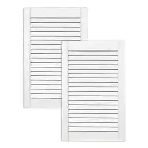 Lamellentüren 2er Set 615 x 394 x 21 mm aus Kiefernholz