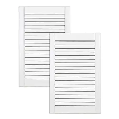 Lamellentüren 2er Set 615 x 394 x 21 mm aus Kiefernholz