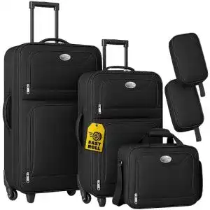Koffer Set Deuba Trolley mit Reisetaschen und Kulturbeutel