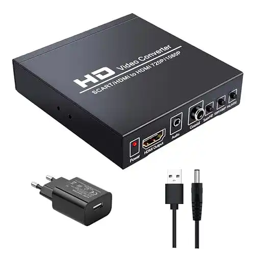 Upscaler Mcbazel SCART und HDMI zu HDMI Konverter 720P/1080P