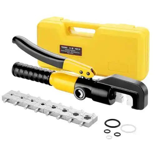Hydraulische Crimpzange mit 9 Sechskantschablonen