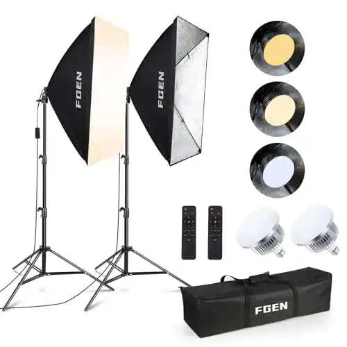 Fotostudio-Set FGen Softbox 85W mit zwei 50x70cm Leuchtflächen