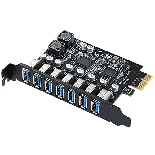 MZHOU 7-Port USB 3.0 PCI Express Karte für externe Geräte