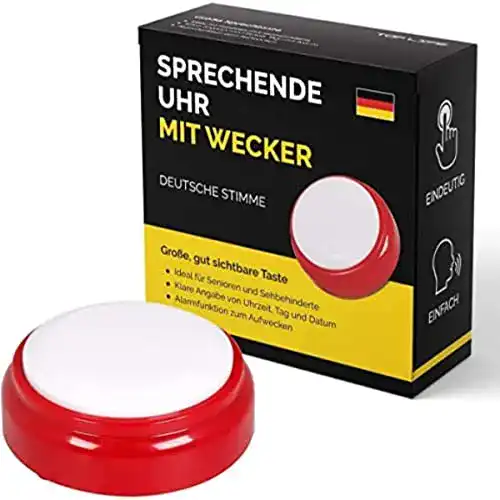 Sprechender Wecker mit deutscher Stimme für Senioren und Sehbehinderte
