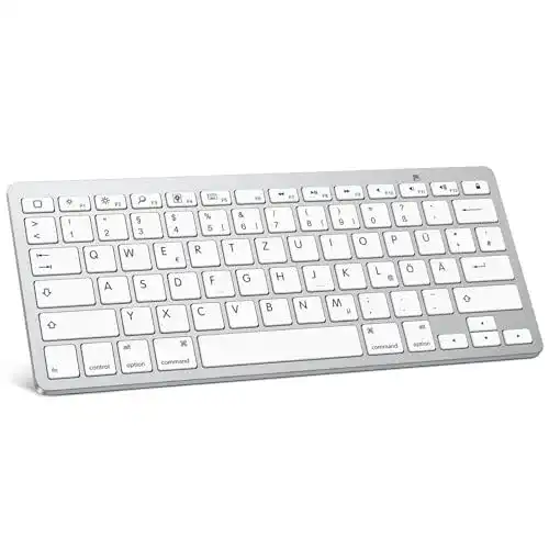 OMOTON Bluetooth Tastatur für iPad Deutsche QWERTZ-Tastatur