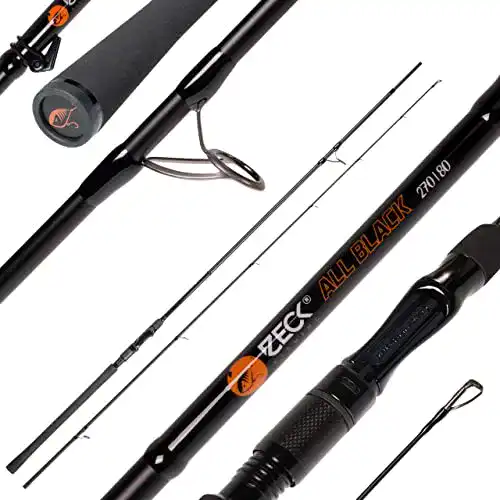 Hechtrute Zeck All Black 2,70m 80g Spinnrute für Raubfischangeln