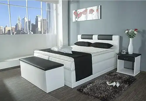 Boxspringbett 200 x 200 cm Aukona mit Taschenfederkern