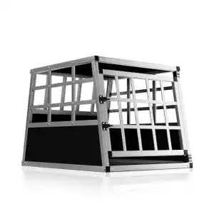 Hundebox Auto Cadoca Hundetransportbox aus Aluminium für Hunde
