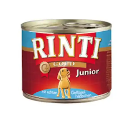 Rinti Gold Junior Hundefutter Geflügel 12 x 185 g für Welpen