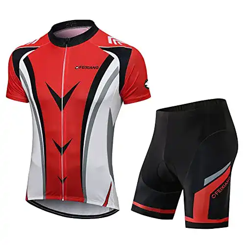 Herren Radtrikot Set von FEIXIANG mit atmungsaktiver Radhose