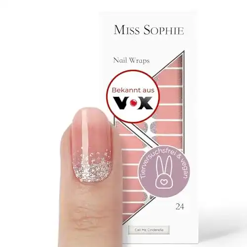Nagelfolie Miss Sophie Original Call Me Cinderella – 24 ultra-dünne Nagellack-Streifen