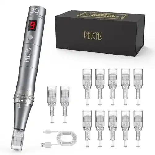 Microneedling Pen Pelcas Dermapen mit 9 Geschwindigkeitsstufen