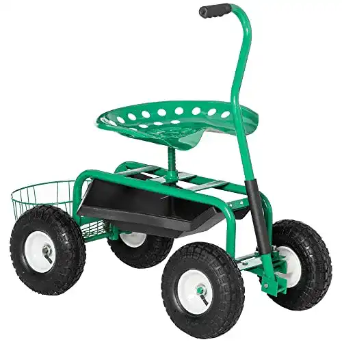 Fahrbarer Gartensitz von Outsunny mit bis zu 150 kg Tragkraft