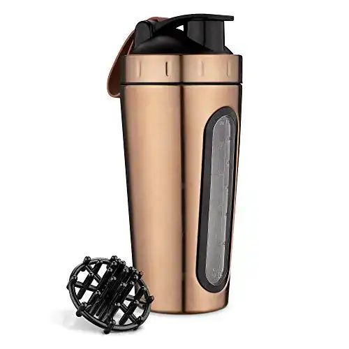 Edelstahl Protein Shaker Flasche von Navaris – 750 ml