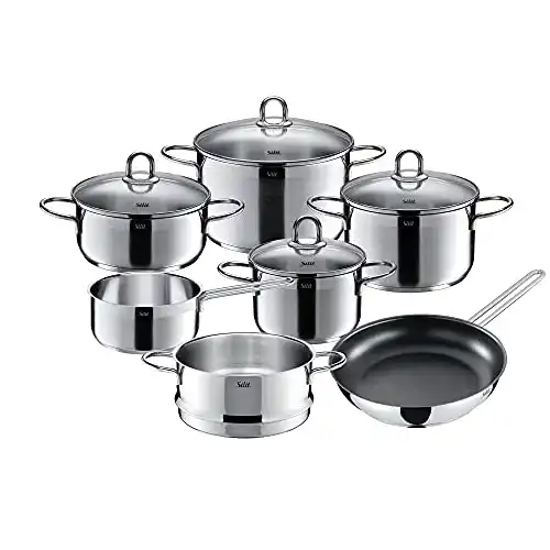 Silit Diamant Topfset Induktion 7-teilig – Kochtopf Set für alle Herdarten
