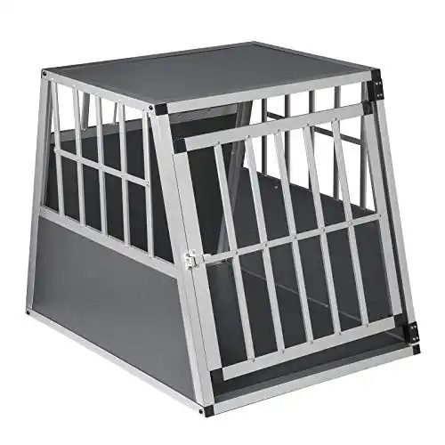 Hundetransportbox aus Aluminium von EUGAD für große Hunde