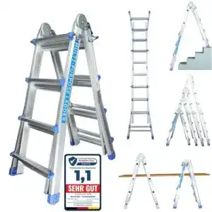 Treppenleiter Worktekk im Test Mehrzweckleiter mit 14 Sprossen