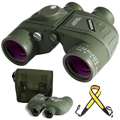 Fernglas Neylang 10×50 mit Entfernungsmesser und Kompass