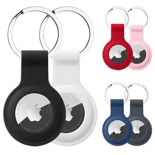 Airtag Anhänger Set mit 6 Silikonhüllen für Apple AirTag