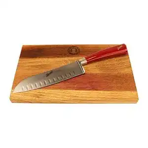 Berkel Santoku Messer Elegance 18 cm mit Schneidebrett aus Eiche