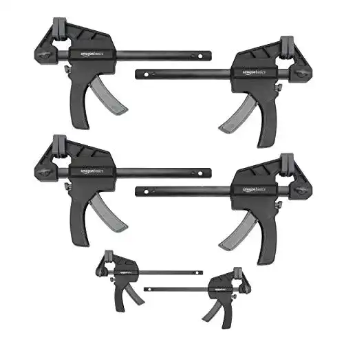 Einhandzwingen Set von Amazon Basics, 6 Stück, 2x 10,16 cm, 4x 15,24 cm