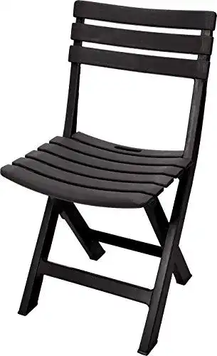 Klappstuhl aus Kunststoff 80 x 45 cm in Anthrazit für Garten und Balkon
