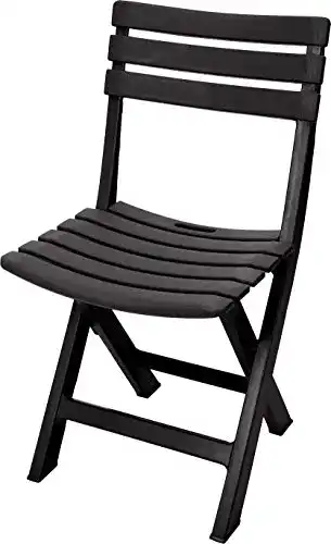 Klappstuhl aus Kunststoff 80 x 45 cm in Anthrazit für Garten und Balkon