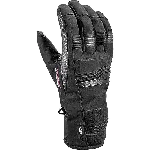 Leki Herren Skihandschuhe Cerro 3D in Schwarz, Größe 7