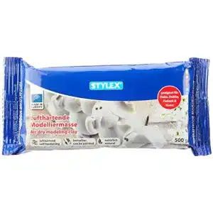 Stylex Modelliermasse 28235 – Lufthärtend, 500 g, Weiß