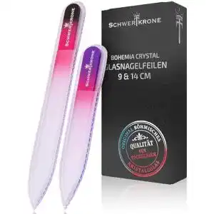 Glasnagelfeile Schwertkrone 2er Set aus Bohemia Kristall
