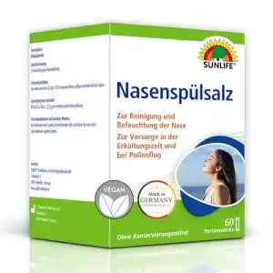 Nasenspülsalz Sunlife: Effektive Nasenspülung zur Reinigung der Nase