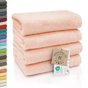 Zollner Handtuch Set 4 Stück, weich und saugstark für Gäste