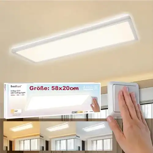 Tageslicht-Panel Bestluz LED Deckenlampe mit dreistufiger Farbtemperatur