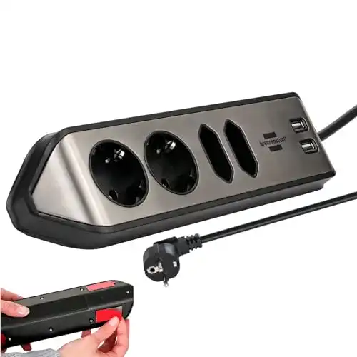 Ecksteckdose Brennenstuhl Estilo 4-Fach Tischsteckdose