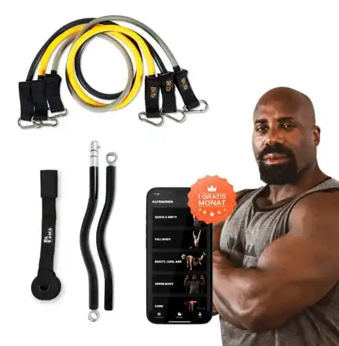 Widerstandsbänder Set mit Stange von PAKAMA für effektives Training