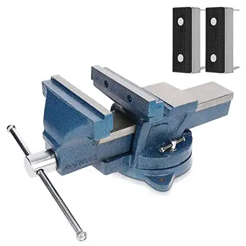 Drehbarer Schraubstock 150mm mit Schonbacken von Navaris