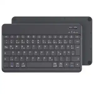 Emetok Deutsche Bluetooth Tastatur für iPad Mini, Air, Pro und mehr