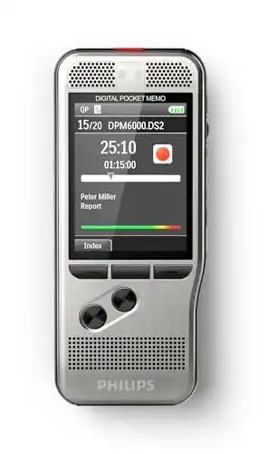 Philips PocketMemo DPM6000 Diktiergerät mit Diktiersoftware