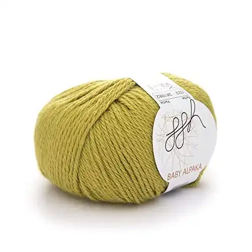 Alpakawolle ggh Baby Alpaka Farbe – 100% Schurwolle für Stricken und Häkeln