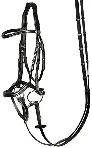 Trensenzaum Harry’s Horse Hoofdstel Anatomic schwarz, Größe cob