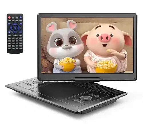 Tragbarer DVD-Player Yoton 16,9 Zoll mit 14,1 Zoll HD-Drehbildschirm